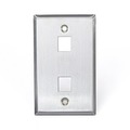Leviton Number of Gangs: 1 302 Stainless Steel, Brushed Finish, Silver 43080-1S2